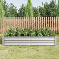 Raised Garden Bed Outdoor, Large Heavy Metal Planter Box Steel Kit for Vegetables Flowers Herb, 6 Ft X 3 Ft, Silver
