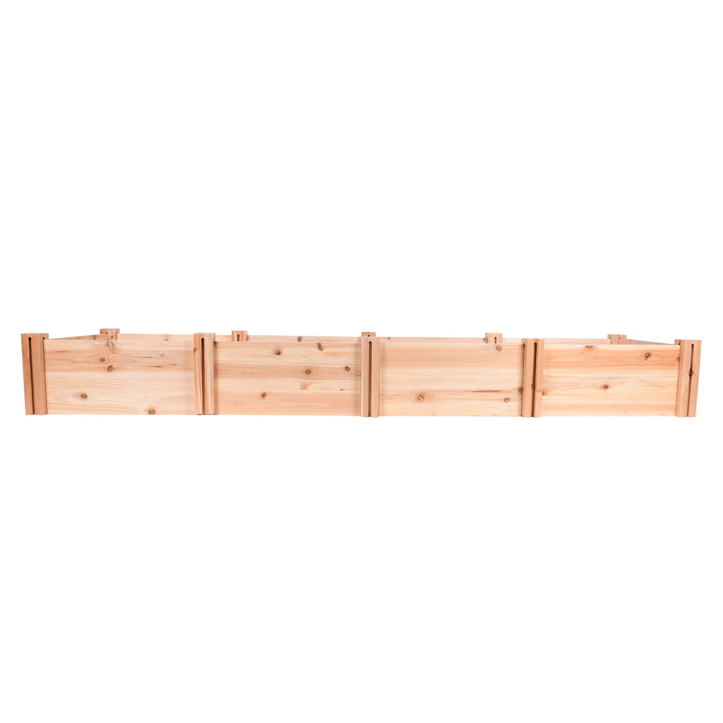 Outdoor Wood Garden Bed, 7.4 Ft L X 2 Ft W X 10.6 in H