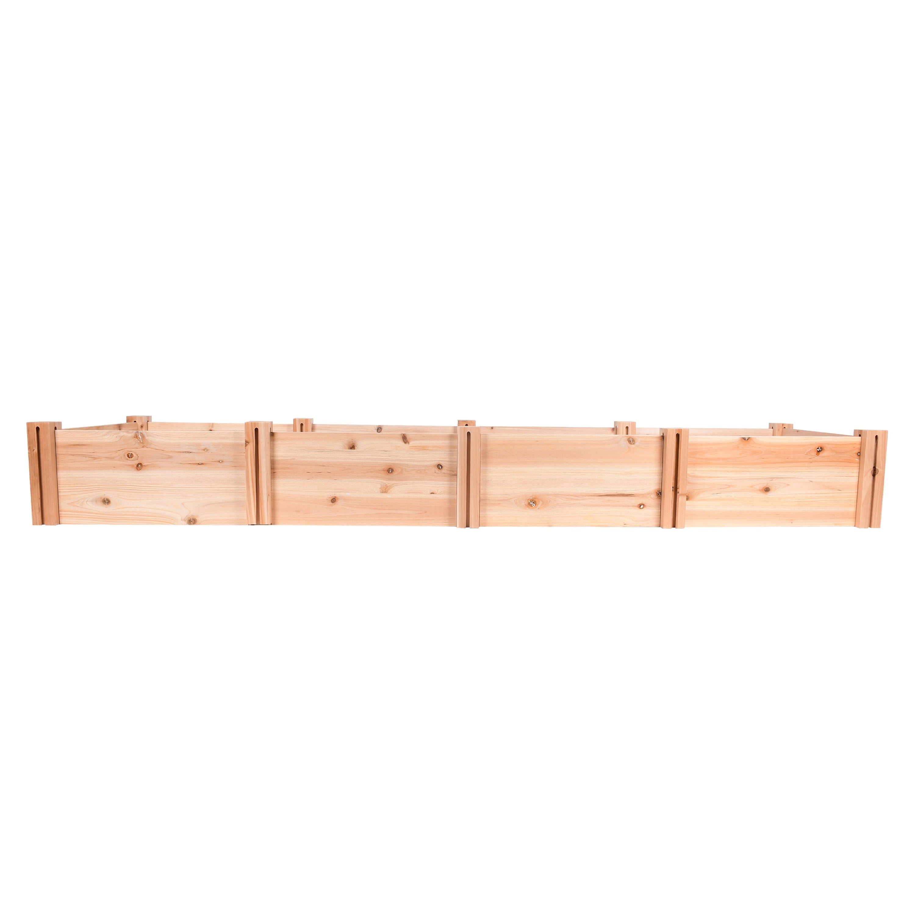 Outdoor Wood Garden Bed, 7.4 Ft L X 2 Ft W X 10.6 in H