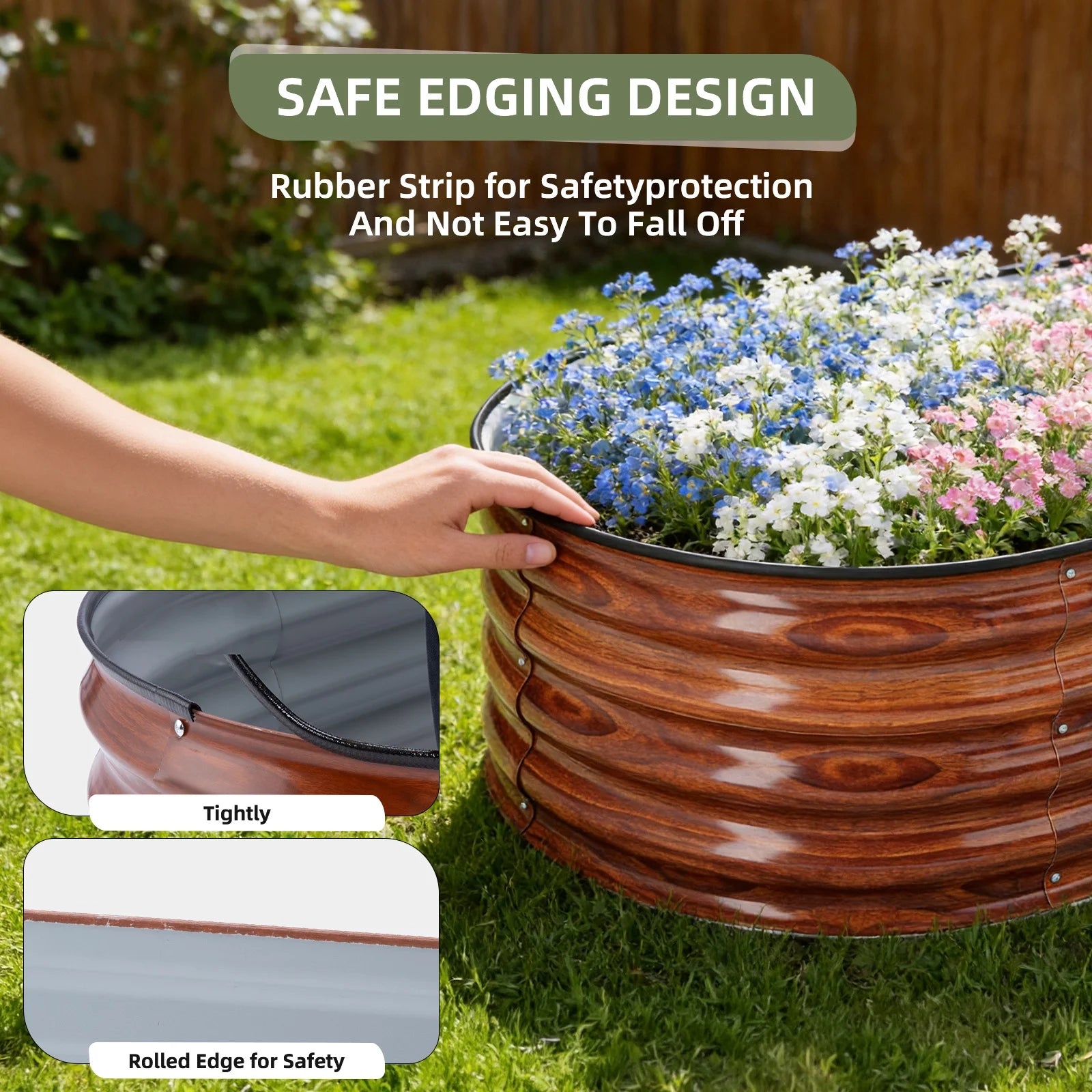 Raised Garden Bed Outdoor 3Pcs 4Ft Metal Garden Bed for Vegetables Flowers and Herbs Planter Box