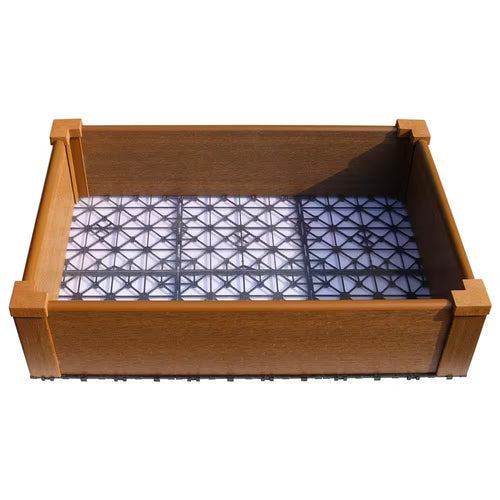 24 In. X 36 In. Peruvian Teak Composite Lumber Patio Raised Garden Bed Kit
