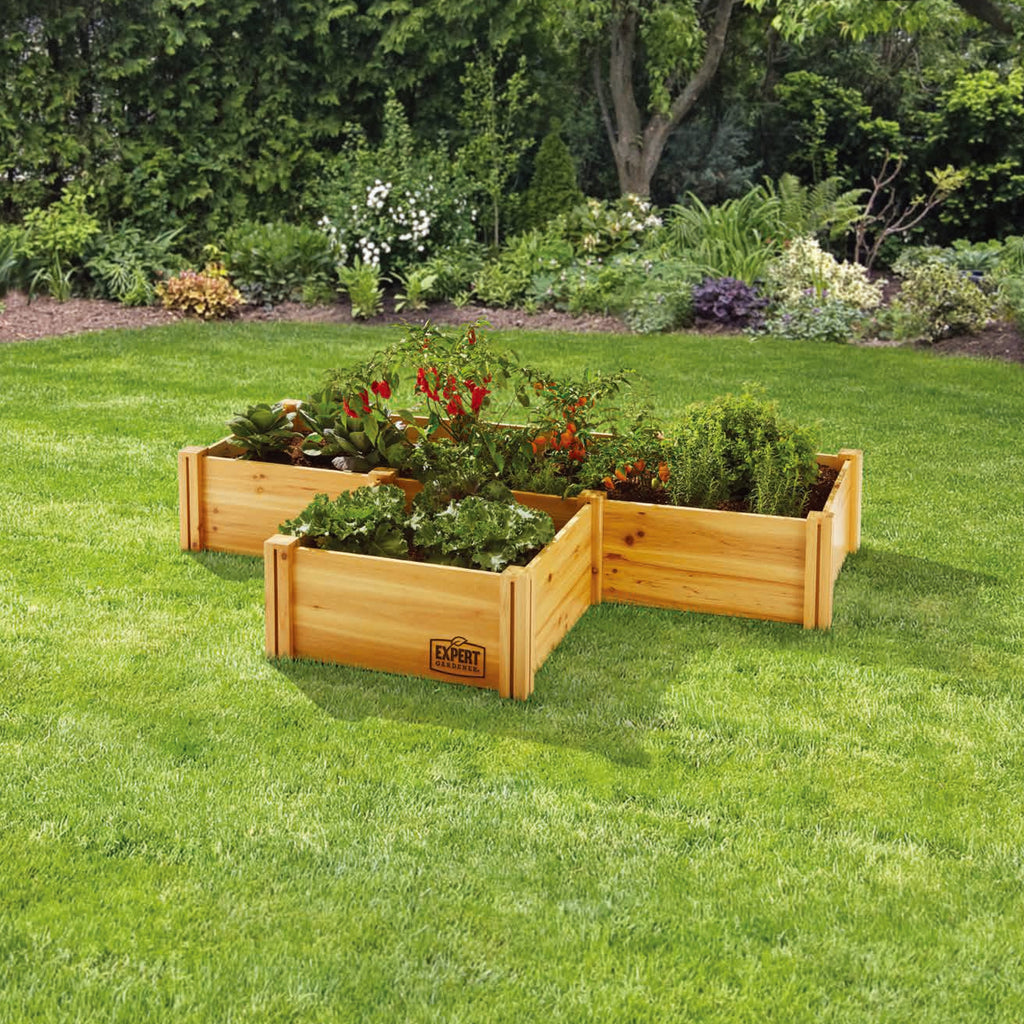 Outdoor Wood Garden Bed, 7.4 Ft L X 2 Ft W X 10.6 in H