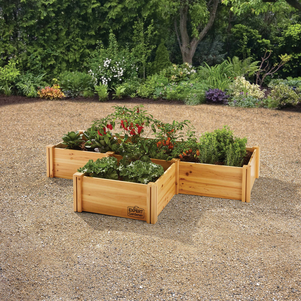 Outdoor Wood Garden Bed, 7.4 Ft L X 2 Ft W X 10.6 in H
