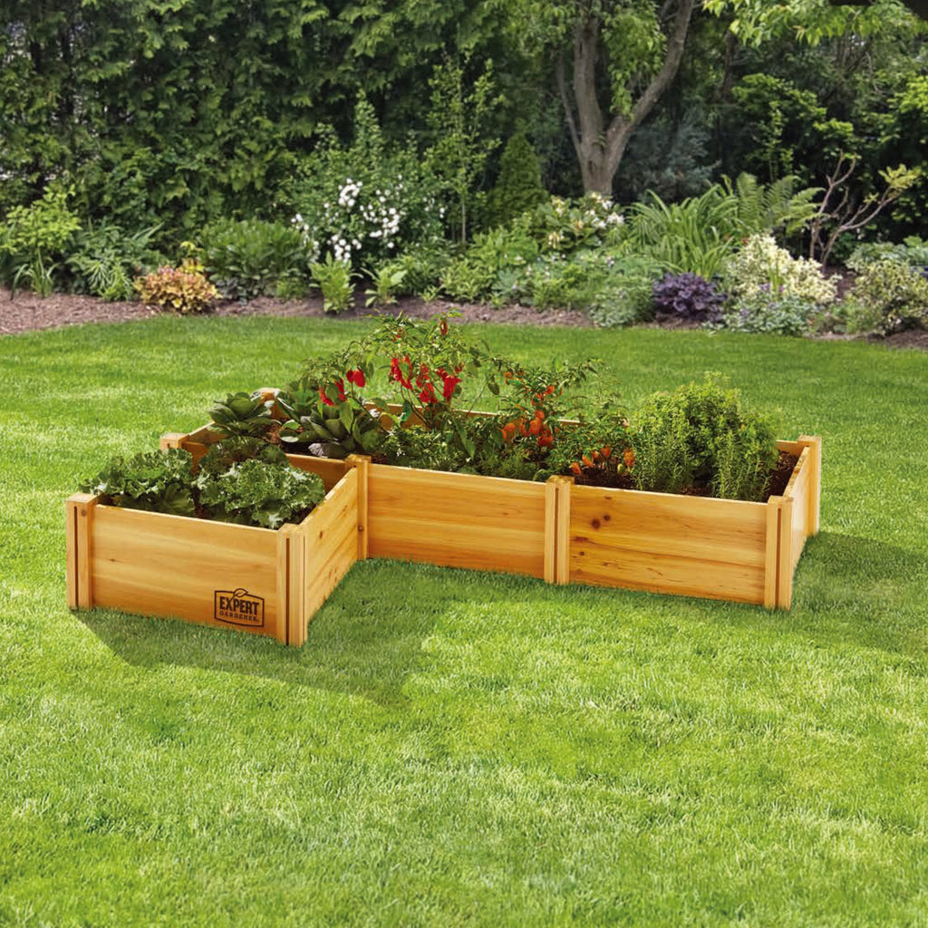 Outdoor Wood Garden Bed, 7.4 Ft L X 2 Ft W X 10.6 in H