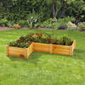 Outdoor Wood Garden Bed, 7.4 Ft L X 2 Ft W X 10.6 in H