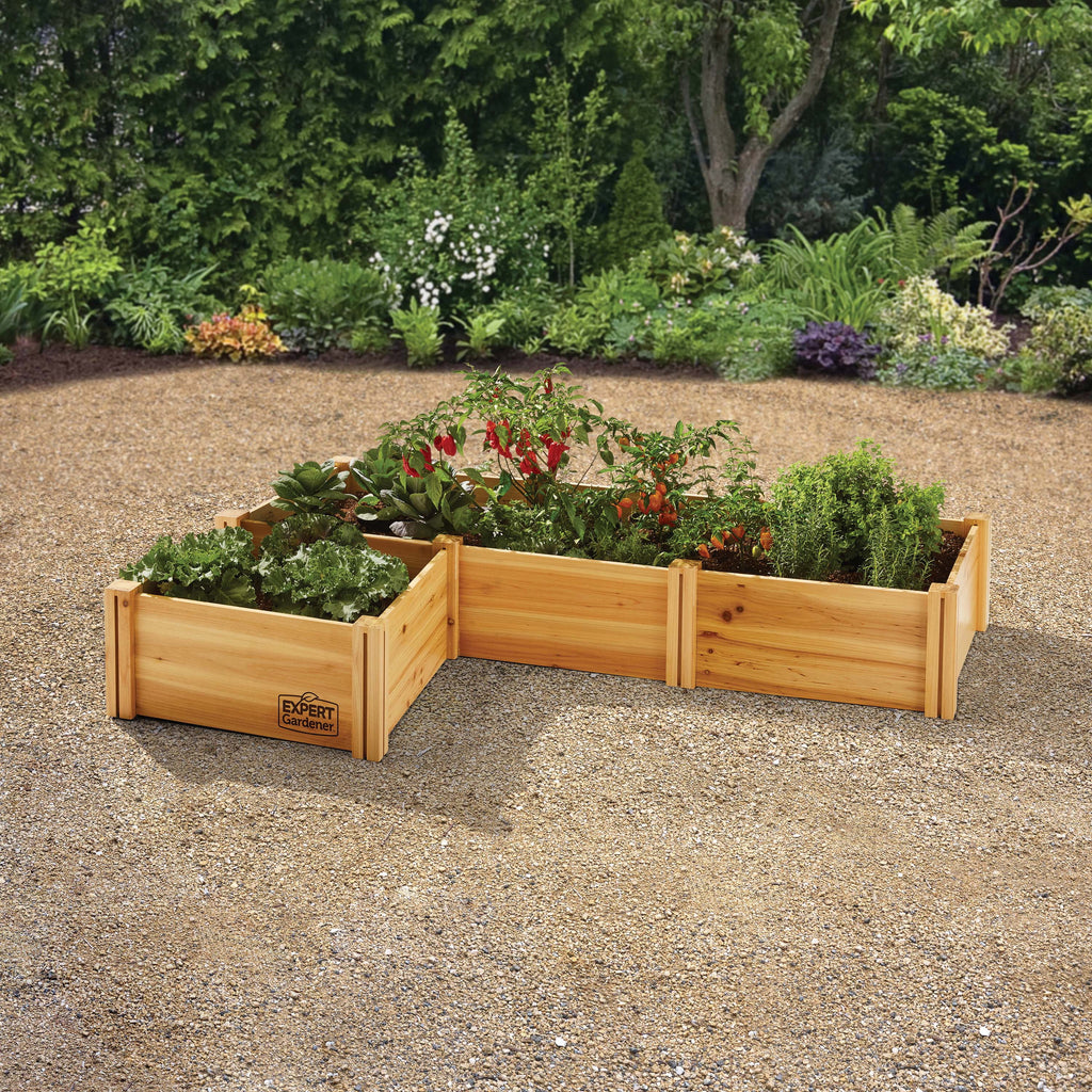 Outdoor Wood Garden Bed, 7.4 Ft L X 2 Ft W X 10.6 in H
